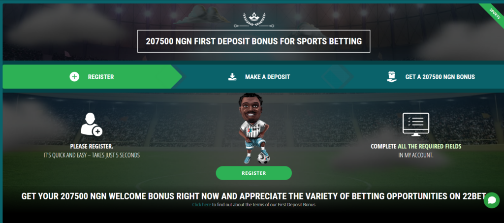 22Bet Sign-Up Offer for Newcomers