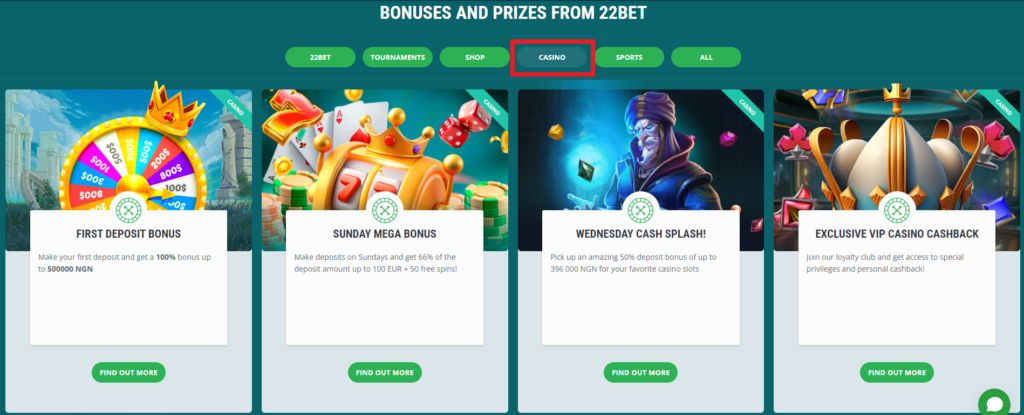 22Bet Promo Code: List of Valid Bonuses for Nigerian Customers